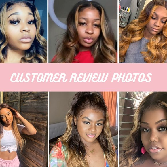 Highlighted Body Wave Lace Front Human Hair Wig main image 4